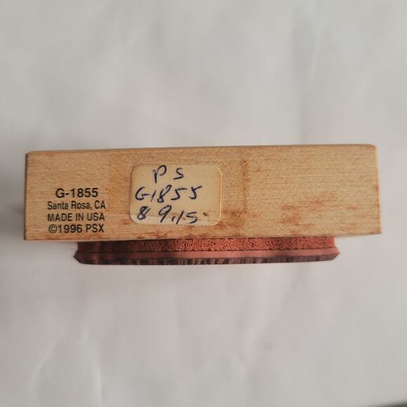 Vintage 1996 Rubber Stamp Husky Dog Head Realistic Mounted - Picture 3 of 5